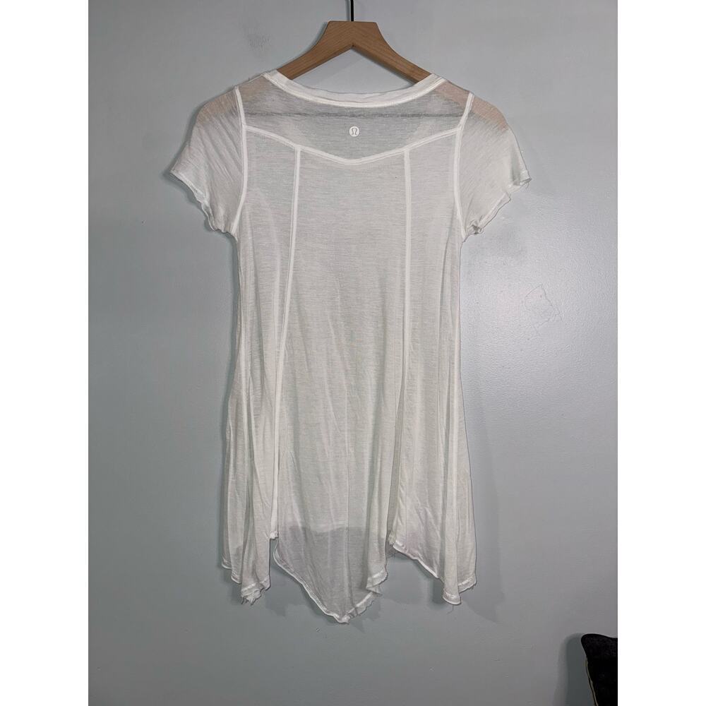 Lululemon Full Expression Short Sleeve Tee size 4 in white - Picture 4 of 5